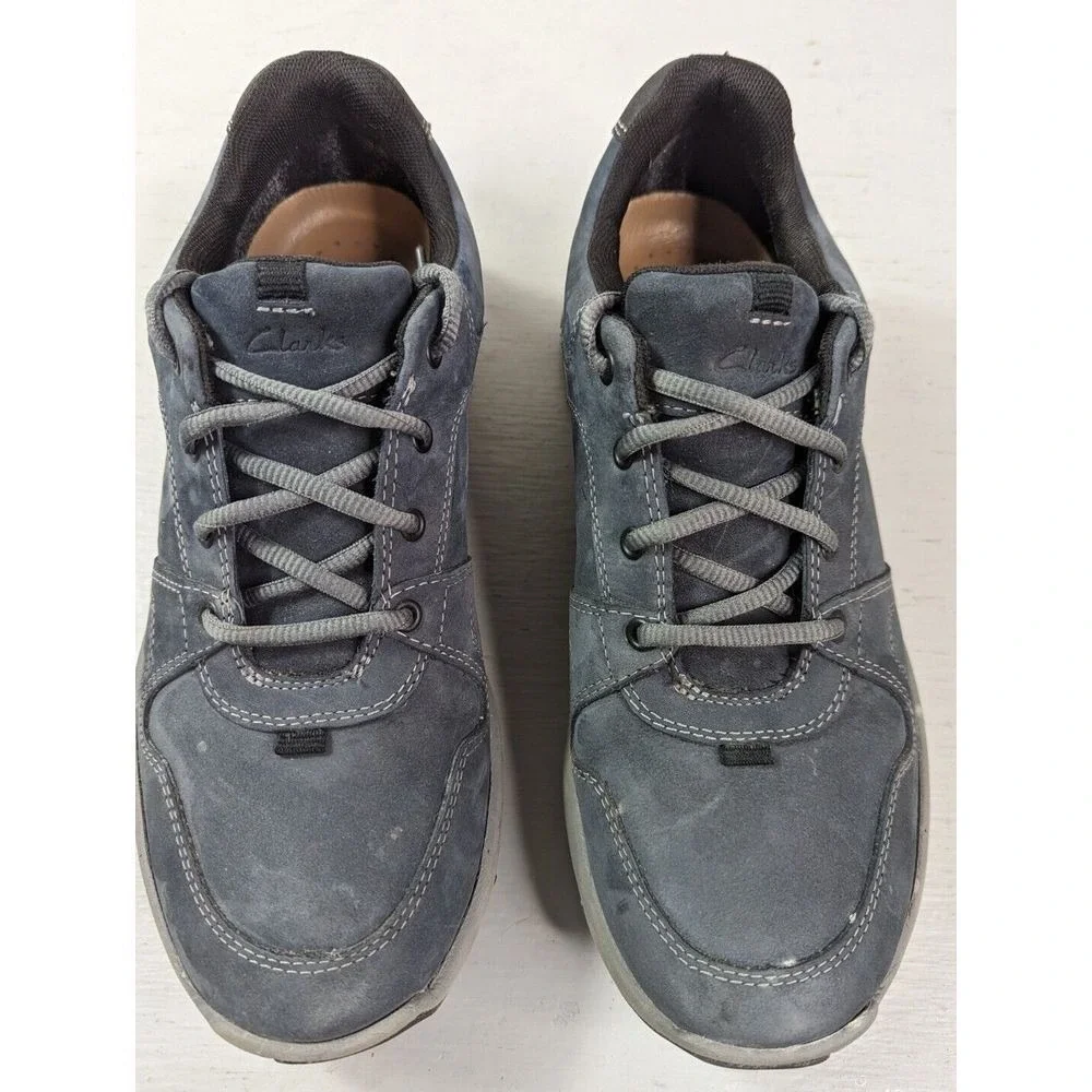 Clarks Wave Walk Shoes Mens Suede Leather Lace Up Low Top Casual Athletic Size 8